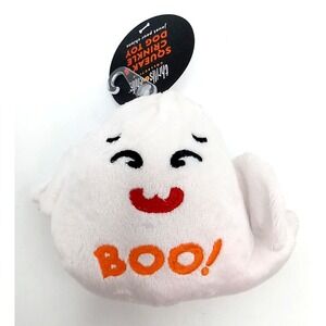 Thrills and Chills Ghost Dog Puppy Toy - Squeak & Crinkle Halloween New